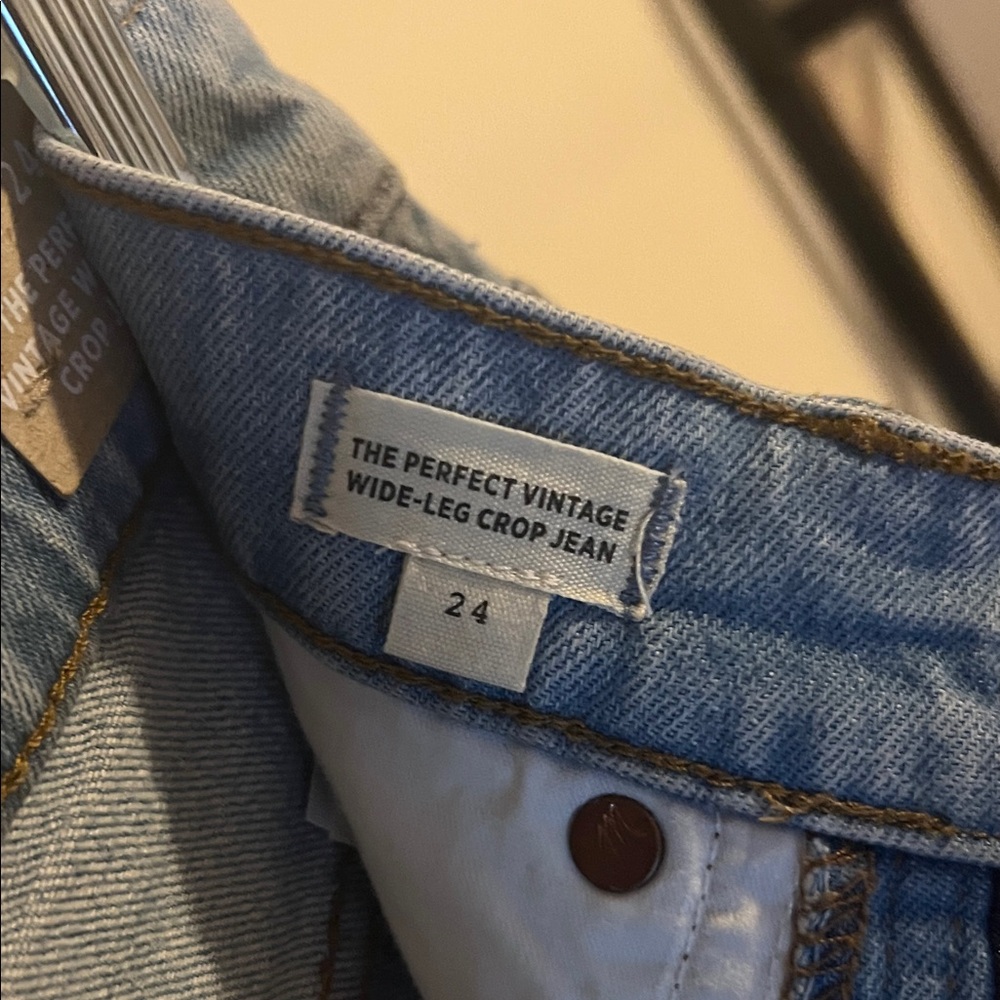 NWT Madewell 24 The Perfect Vintage Wide-Leg Crop Jean - Picture 6 of 10